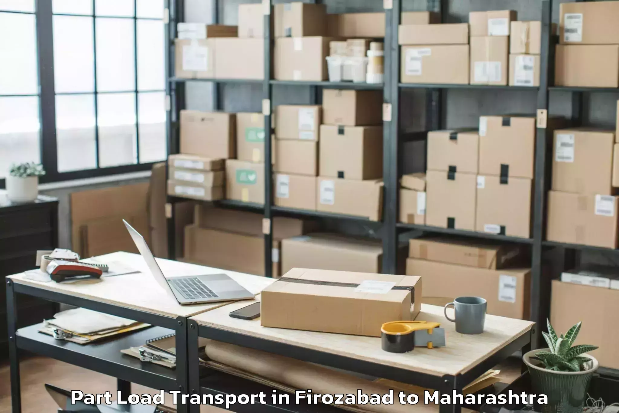 Top Firozabad to Daund Part Load Transport Available